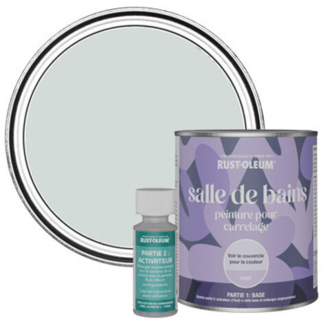 Peinture pour Carrelage de Salle de Bain, Finition Mate - Gris Pigeon 750ml