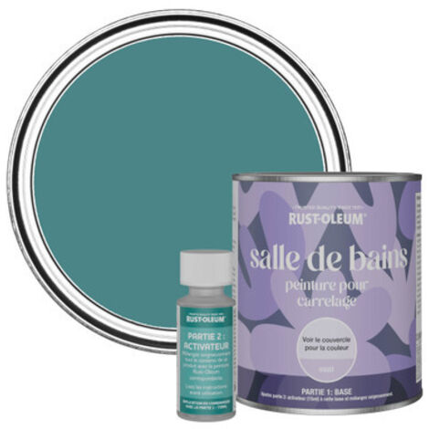 Peinture pour Carrelage de Salle de Bain, Finition Mate - Plume de Paon 750ml