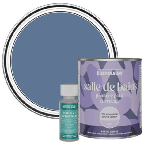 Peinture pour Carrelage de Salle de Bain, Finition Mate - Rivière Bleue 750ml