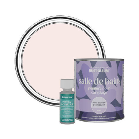 Peinture pour Carrelage de Salle de Bain, Finition Mate - Rose de Chine 750ml