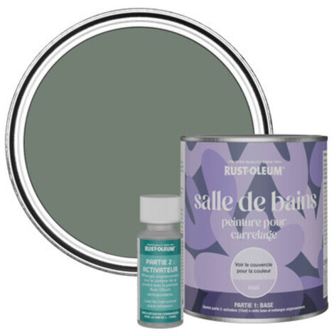 Peinture pour Carrelage de Salle de Bain, Finition Mate - Sérénité 750ml