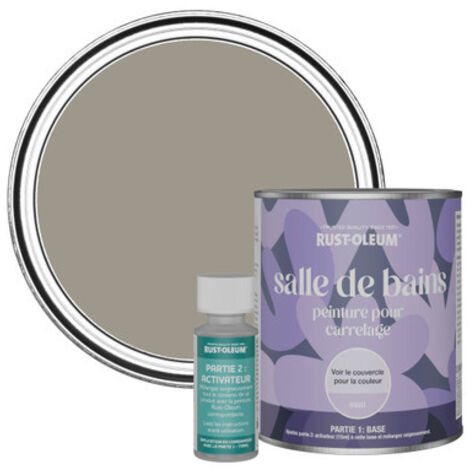 Peinture pour Carrelage de Salle de Bain, Finition Mate - Truffe 750ml