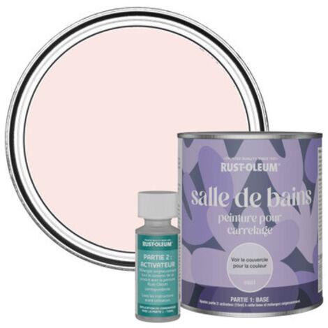 Peinture pour Carrelage de Salle de Bain, Finition Mate - Vanille Fraise 750ml