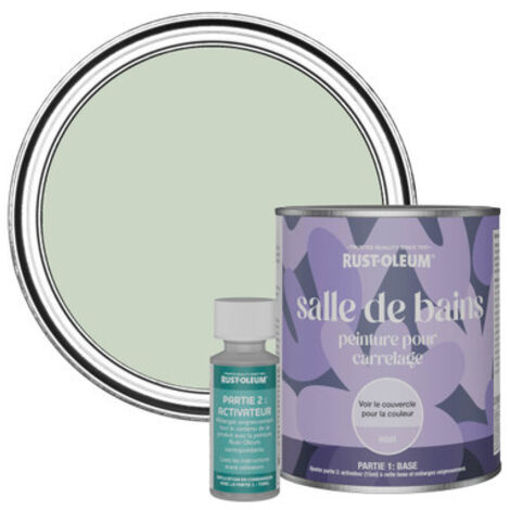 Peinture pour Carrelage de Salle de Bain, Finition Mate - Vert Laurier 750ml
