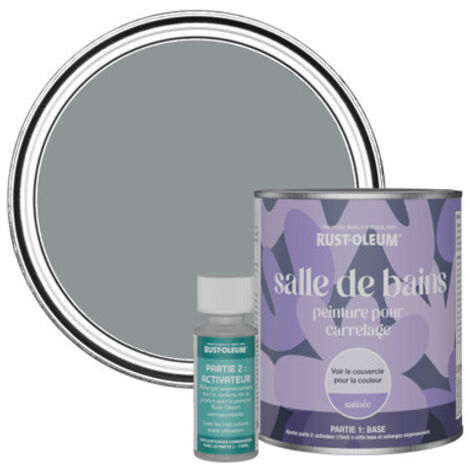 Peinture pour Carrelage de Salle de Bain, Finition Satinée - Anthracite Moyen 750ml