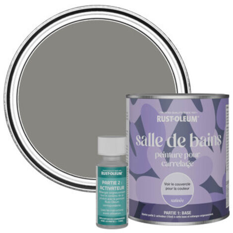 Peinture pour Carrelage de Salle de Bain, Finition Satinée - Béton 750ml
