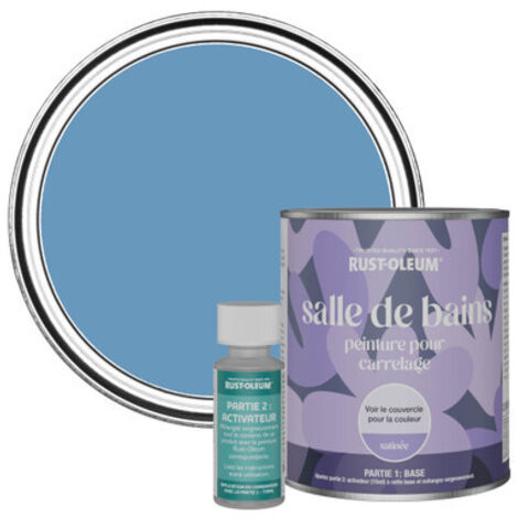 Peinture pour Carrelage de Salle de Bain, Finition Satinée - Bleuet 750ml