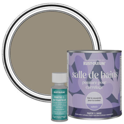 Peinture pour Carrelage de Salle de Bain, Finition Satinée - Cacao 750ml