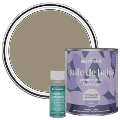 Peinture pour Carrelage de Salle de Bain, Finition Satinée - Café Deluxe 750ml