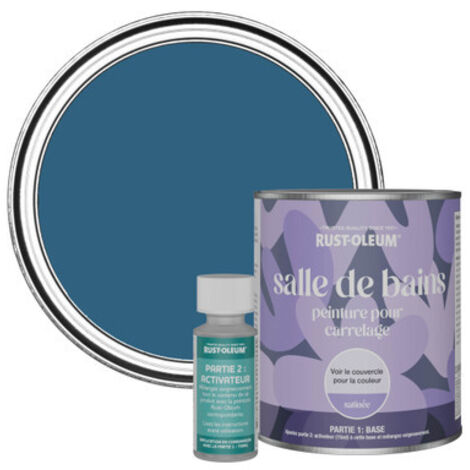 Peinture pour Carrelage de Salle de Bain, Finition Satinée - Cobalt 750ml