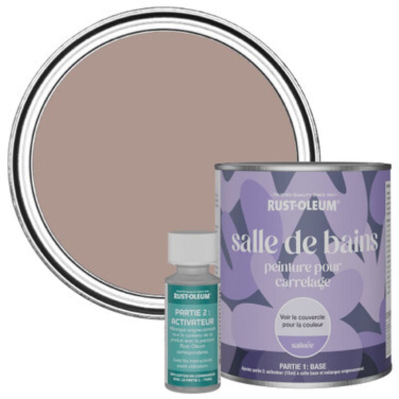 Peinture pour Carrelage de Salle de Bain, Finition Satinée - Dentelle 750ml