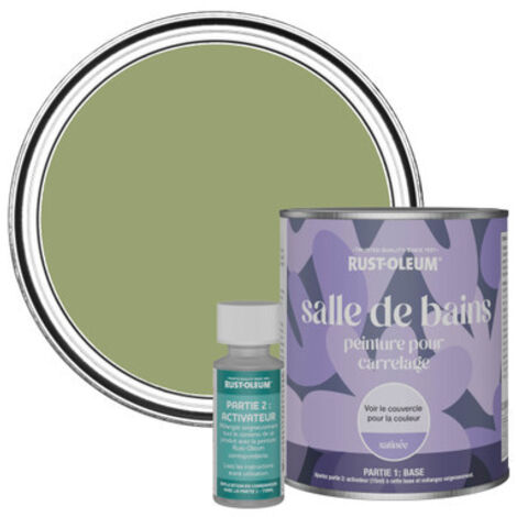 Peinture pour Carrelage de Salle de Bain, Finition Satinée - Terrain Connu 750ml