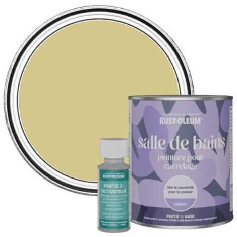 Peinture pour Carrelage de Salle de Bain, Finition Satinée - Wasabi 750ml