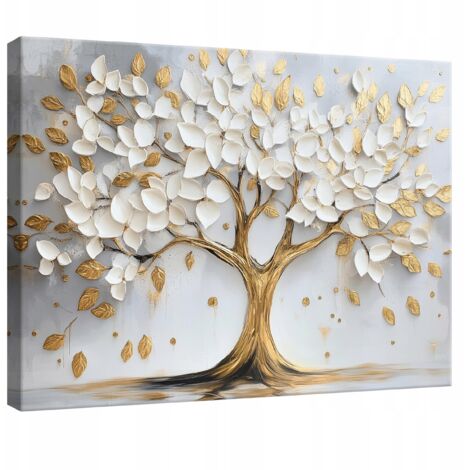Peinture pour chambre salon cuisine fleurs arbre 3d sur toile Murale 120x80