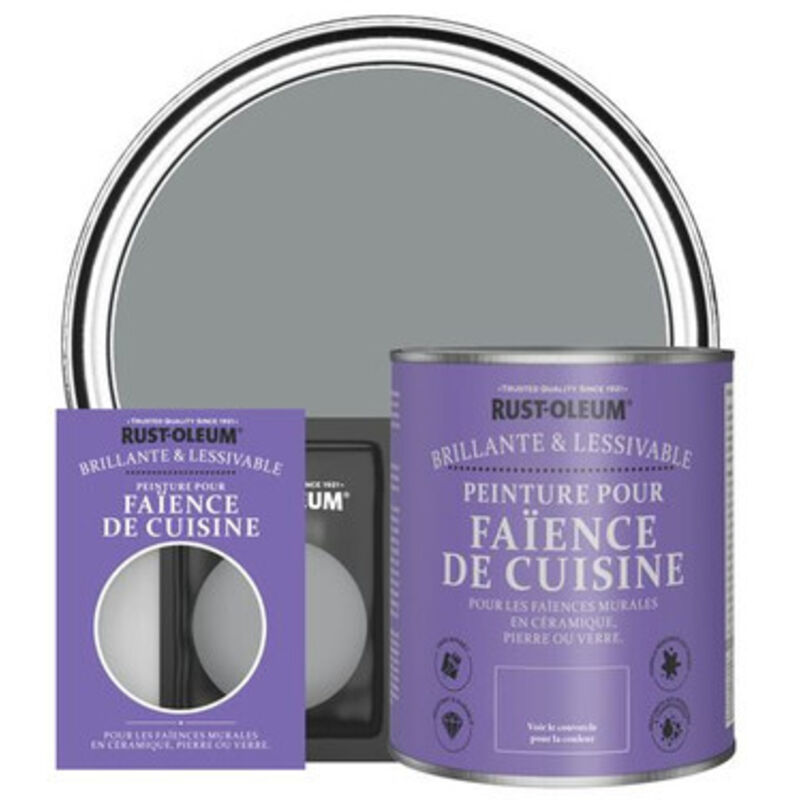 Peinture pour Faïence de Cuisine, Finition Brillante - Anthracite Moyen