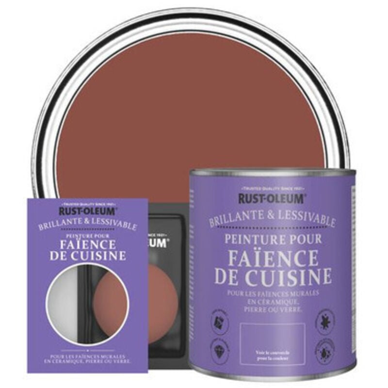 Peinture pour Faïence de Cuisine, Finition Brillante - Rouge Brique