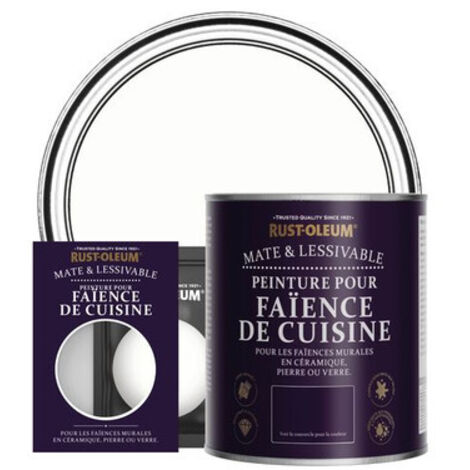 Peinture pour Faïence de Cuisine, Finition Mate - Craie Blanche