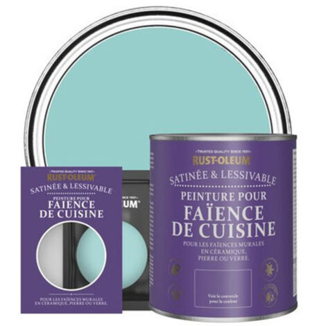 Peinture pour Faïence de Cuisine, Finition Satinée - Bleu-vert