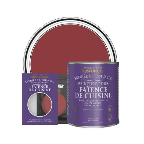Peinture pour Faïence de Cuisine, Finition Satinée - Bordeaux