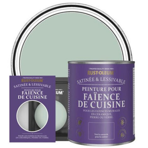 Peinture pour Faïence de Cuisine, Finition Satinée - Vert d'Eau