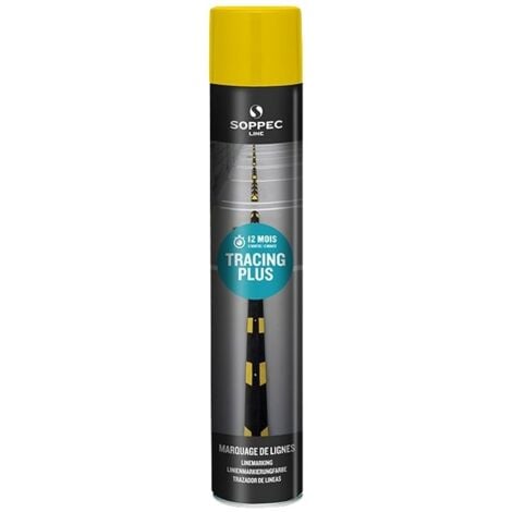 Peinture pour marquage au sol Tracing Plus 750ml Jaune - SOPPEC - 151702O
