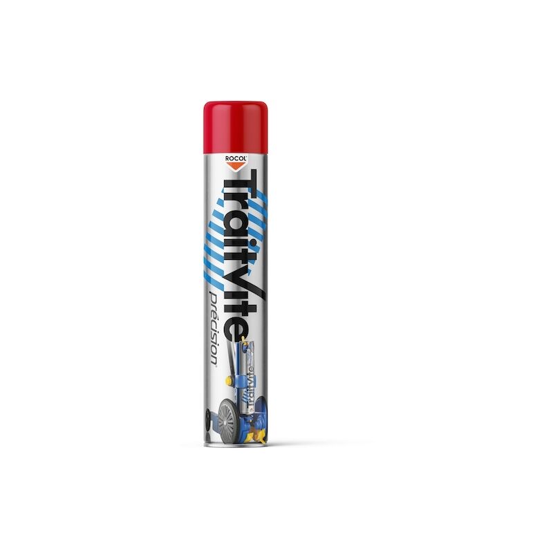 Peinture de traçage permanente traitvite precision - rouge ral 3020 - 750 mL Rocol