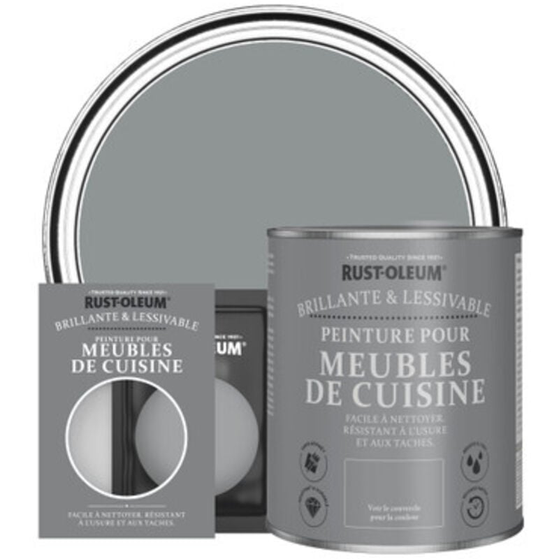 Peinture pour Meubles de Cuisine, Finition Brillante - Anthracite Moyen