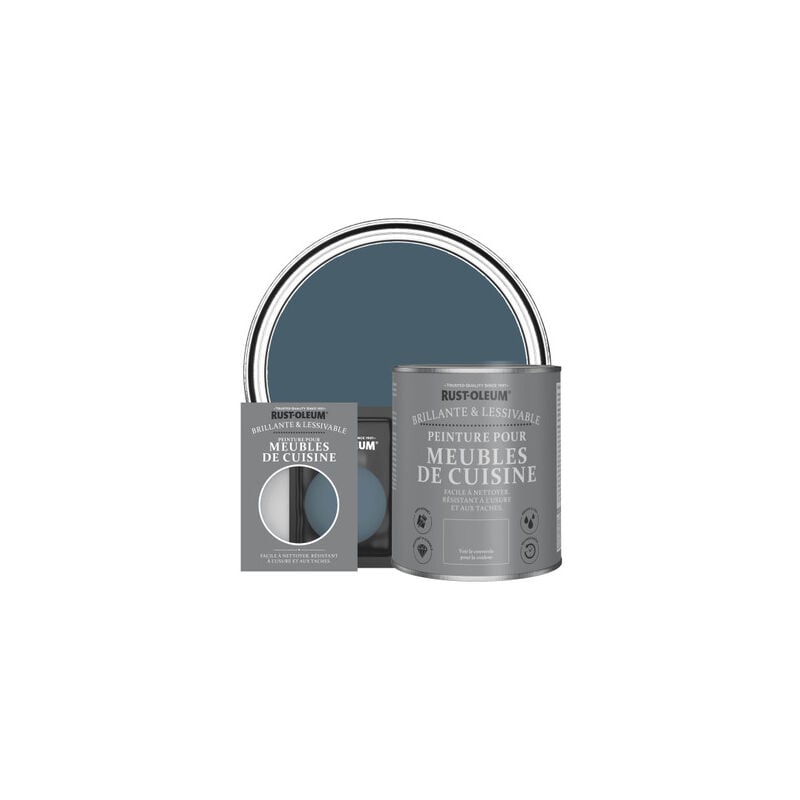 Peinture pour Meubles de Cuisine, Finition Brillante - Bleu Dessin