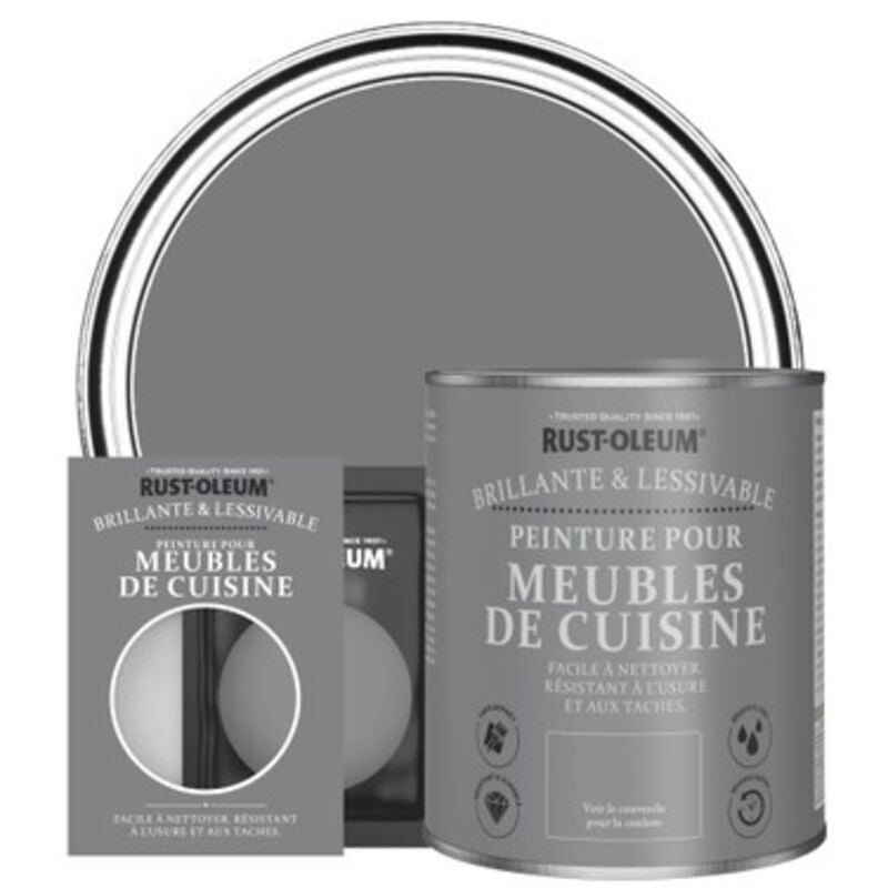 Peinture pour Meubles de Cuisine, Finition Brillante - Gris Ombre
