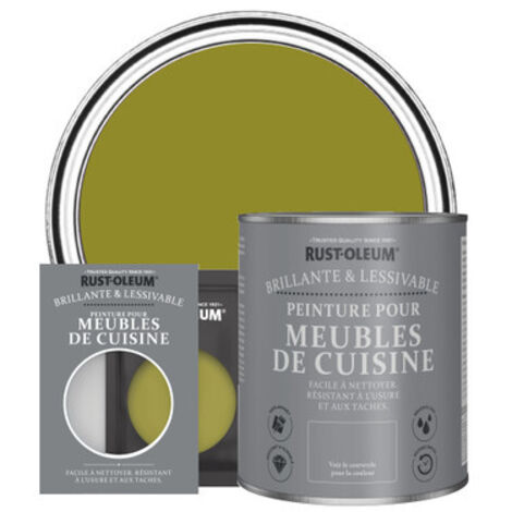 Peinture pour Meubles de Cuisine, Finition Brillante - Olive marinée