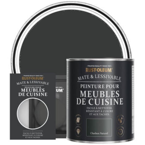 RUST-OLEUM Peinture pour Meubles de Cuisine, Finition Mate - Charbon Naturel