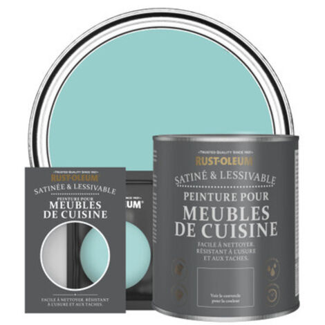 Peinture pour Meubles de Cuisine, Finition Satinée - Bleu-vert