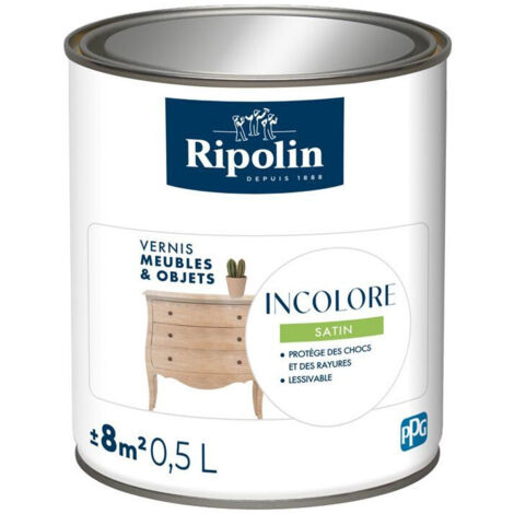 Peinture pour meubles Ripolin Meubles & Objets incolore satiné 0,5 L