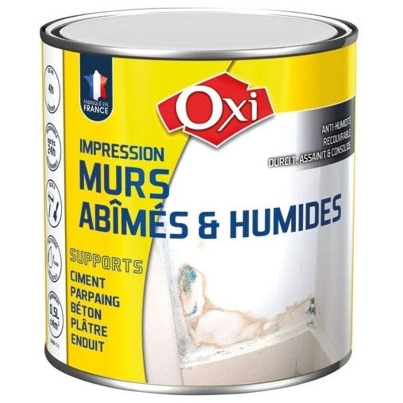 OXI - Sous couche mur humide blanc - Contenant (en