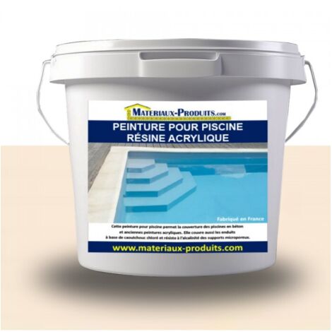 Peinture pour piscine résine Acrylique - 5 L Beige - MATPRO