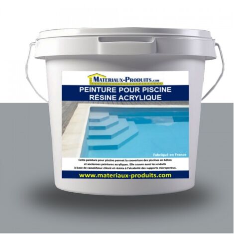 Peinture pour piscine résine Acrylique - 5 L Gris béton - MATPRO