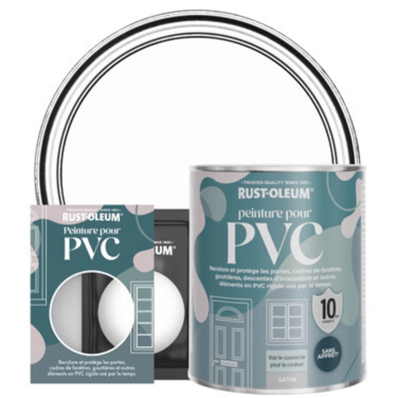 Peinture pour pvc, Finition Satinée - Craie Blanche