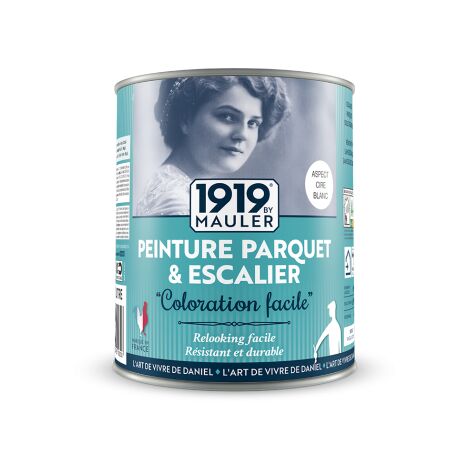 Peinture pour sol intérieur 2.5L blanc – Excellente accroche sur anciennes surfaces – Résistante aux chocs et taches – Application facile – 1919 By Mauler