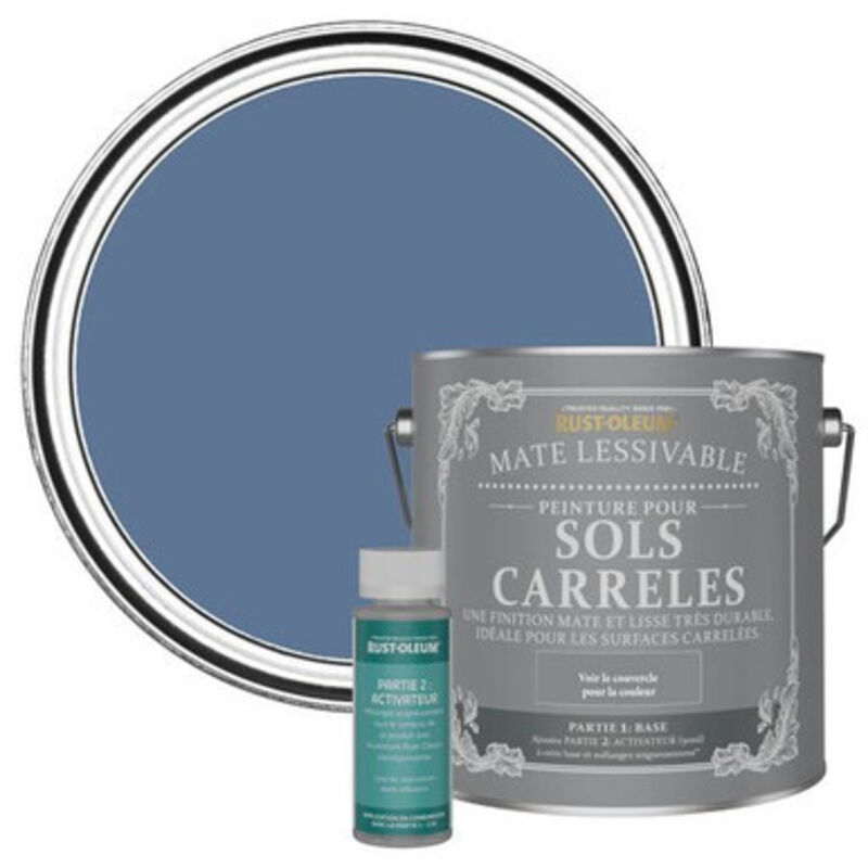 Peinture pour Sols Carrelés Mate Lessivable - Rivière Bleue