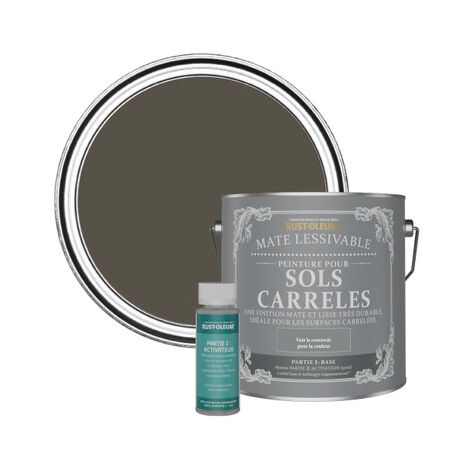 Peinture pour Sols Carrelés Mate Lessivable - Brun Terre