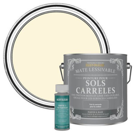 Peinture pour Sols Carrelés Mate Lessivable - Crème Fouettée