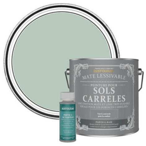 Peinture pour Sols Carrelés Mate Lessivable - Vert d'Eau
