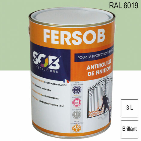 Peinture antirouille pour métal Blanc et couleurs 3,7 L