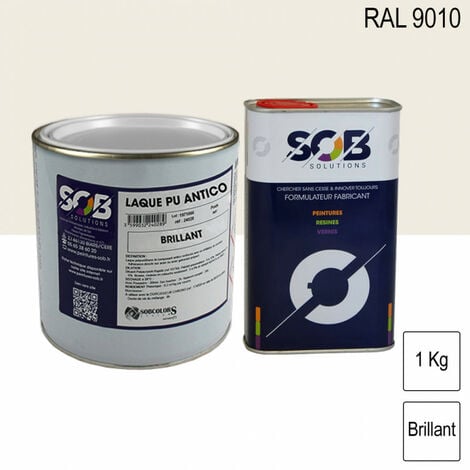 Peinture Murale Interieur - Metaltop - Blanc pur - RAL 9010 - Pot