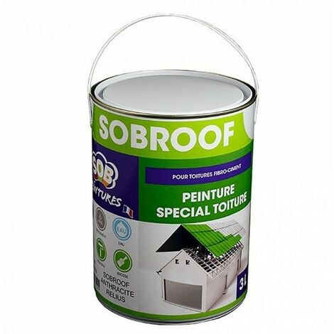 SOB SOLUTIONS Peinture professionnelle spéciale toiture 3L SOBROOF - Teinte: Tuile