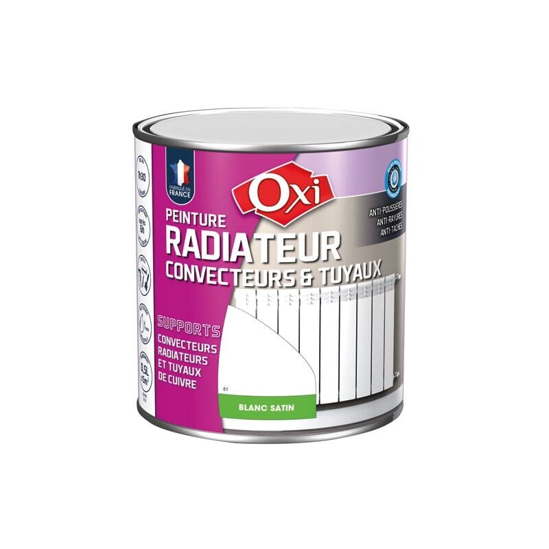 Durieu - oxi - Peinture radiateur satin 500ml blanc