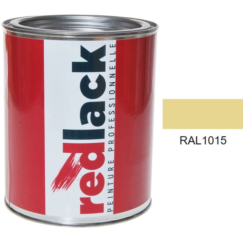 Peinture Ivoire clair ral 1015 Satiné multisupport 1L Redlack