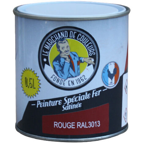 Peinture - Ral 3013 - Rouge brun - Satiné - Glycérophtalique - 0.5L