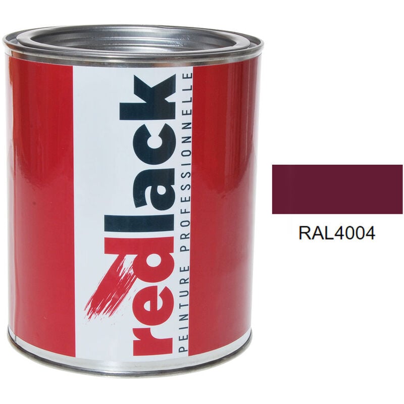 Peinture Violet bordeaux ral 4004 Brillant multisupport 1L Redlack