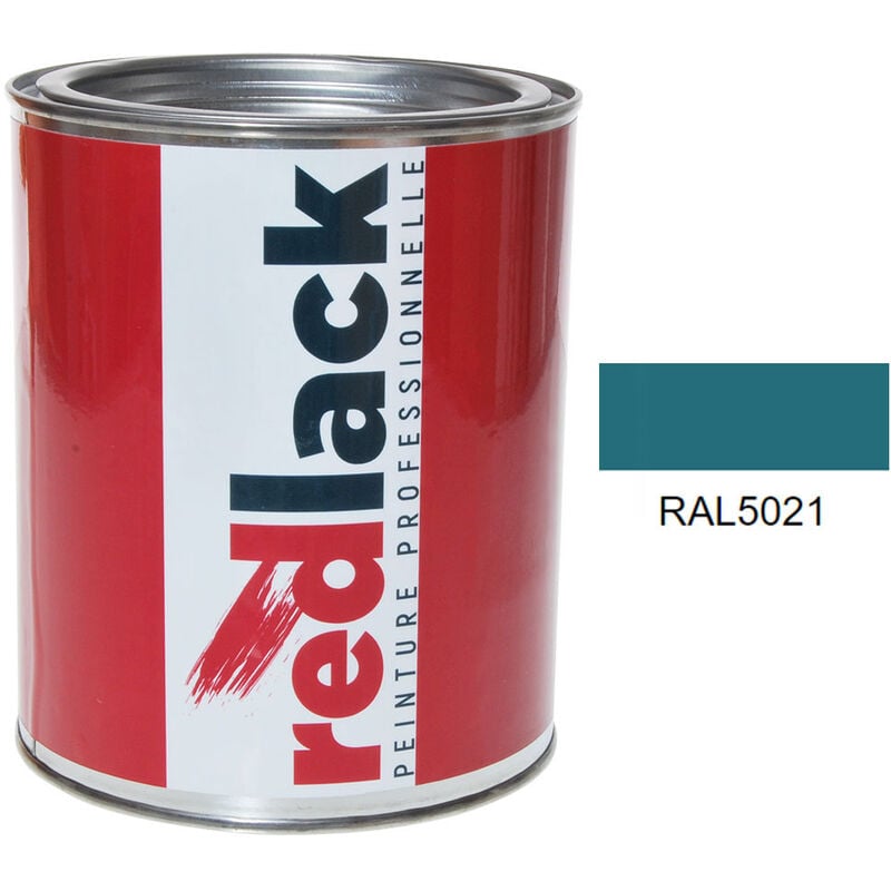 Peinture Bleu d'eau ral 5021 Brillant multisupport 1L Redlack